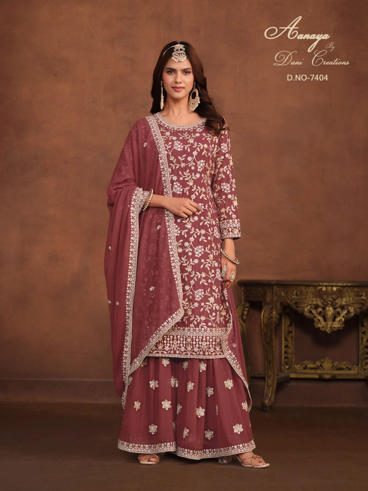 Aanaya Vol 174 By Dani Fashion 7401 To 7404 Series Designer Georgette Suits Wholesalers In Delhi